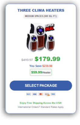 clima heat mini three price list